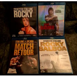 Blu-ray Sylvester Stallone Pack 4 Films Match retour Rocky Rocky Balboa John Rambo
