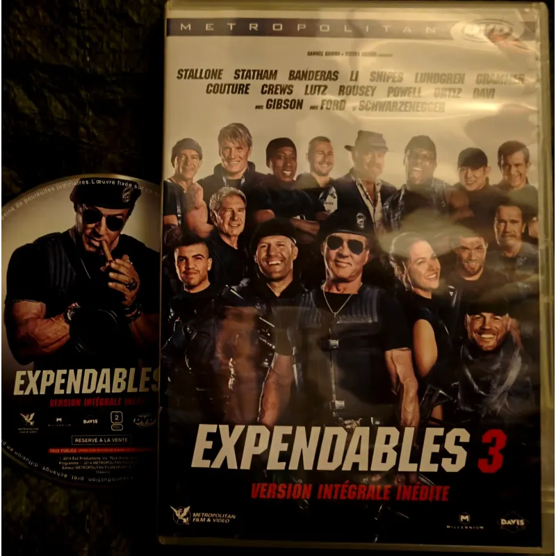 DVD Expendables 3 Unité spéciale - Sylvester Stallone - Statham - Jet Li - Lundgren - Rourke - Willis - Schwarzenegger Film 2014