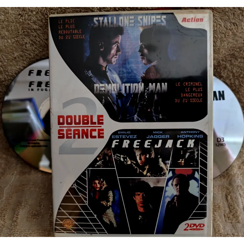 DVD Demolition man + Freejack édition 2 Films Stallone Estevez