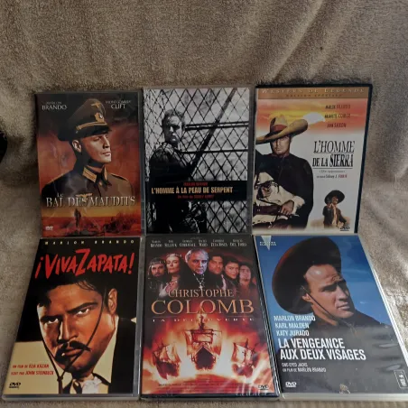 DVD Marlon Brando Pack 6 Films L'homme à la peau de serpent Christophe Colomb la découverte La vengeance aux deux visages