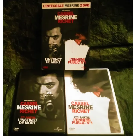 DVD Mesrine l'instinct de mort + l'ennemi public numéro 1 - coffret 2 Films Richet Cassel Lanvin Le Bihan