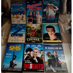 DVD Franck Dubosc Pack 9 Films SMS 10 Jours en or Incognito Cinéman Bienvenue à bord Camping