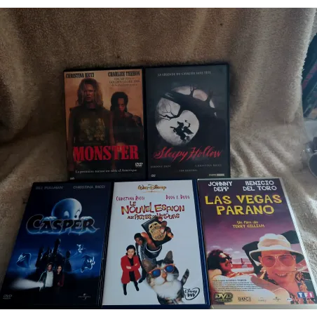 Christina Ricci Pack 5 Films DVD Casper Las Vegas Parano Monster Le nouvel espion aux pattes de velours