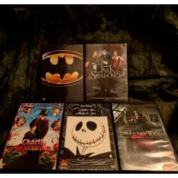 DVD Tim Burton Pack 5 Films L'étrange Noël de Monsieur Jack
Charlie et la chocolaterie Sweeney Todd Dark shadows