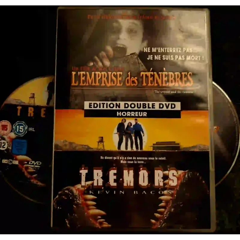 L'emprise des ténèbres + Tremors édition 2 Films DVD VF Bacon Pullman Craven