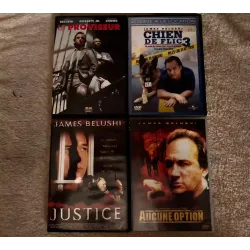James Belushi Pack 4 Films DVD Chien de flic 3 Le proviseur Justice Jeu sans issue