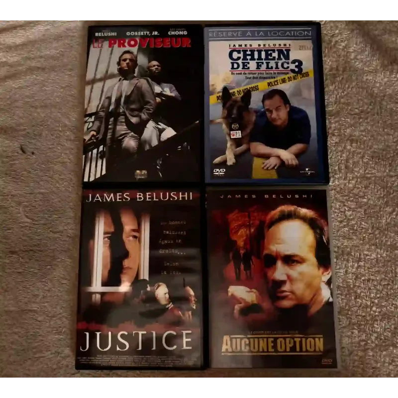 James Belushi Pack 4 Films DVD Chien de flic 3 Le proviseur Justice Jeu sans issue