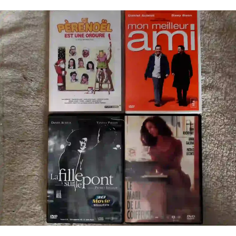 Patrice Leconte Pack 4 Films DVD Mon meilleur ami La fille sur le pont Le mari de la coiffeuse Le p-re Noël est une ordure