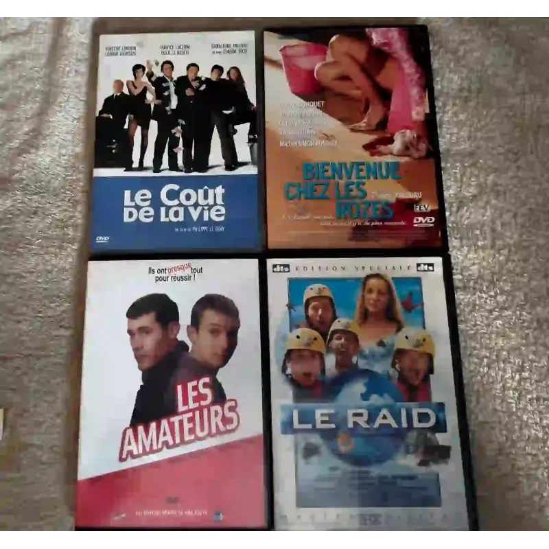 DVD Lorant Deutsch Pack 4 Films Le raid Le coût de la vie Bienvenue chez les Rozes Les amateurs