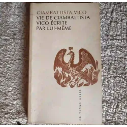 Vie de Giambattista Vico par lui-même Livre éditions Allia