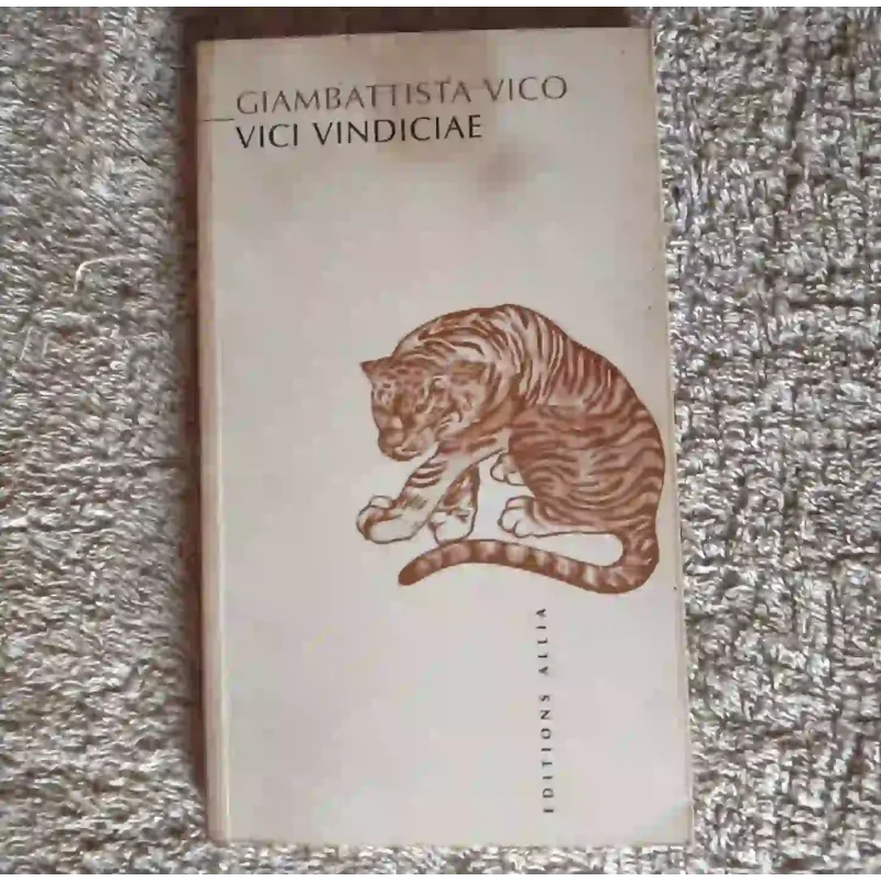 Livre Vici Vindicae - Giambattista Vico