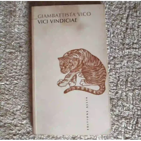 Livre Vici Vindicae - Giambattista Vico