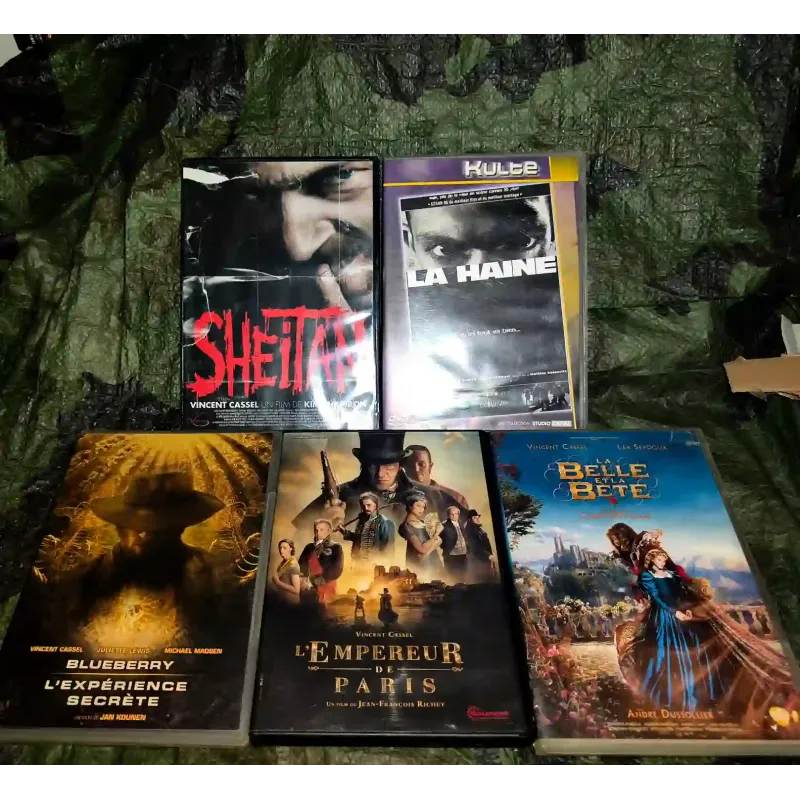 Vincent Cassel Pack 5 Films DVD La haine Sheitan L'empereur de Paris La belle et la bête Blueberry