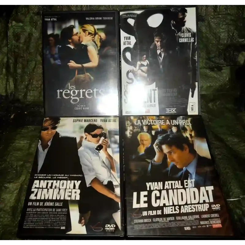 Yvan Attal Pack 4 Films DVD Les regrets Le serpent Anthony Zimmer Le candidat