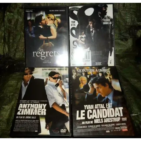 Yvan Attal Pack 4 Films DVD Les regrets Le serpent Anthony Zimmer Le candidat