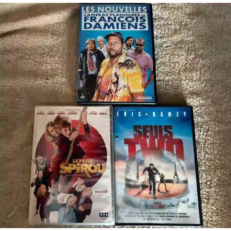 François Damiens Pack 3 DVD Le petit Spirou Seuls two Les nouvelles caméras planquées