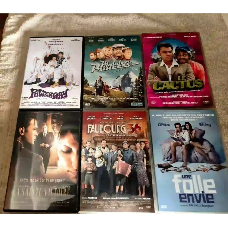 Clovis Cornillac Pack 6 Films DVDPoltergay Le cactus Faubourg 36 Malabar express