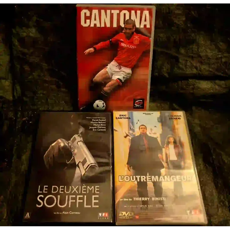 Eric Cantona Pack 3 Films DVD L'outremangeur Le deuxième souffle Cantona