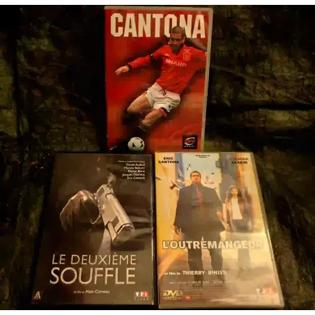 Eric Cantona Pack 3 Films DVD L'outremangeur Le deuxième souffle Cantona