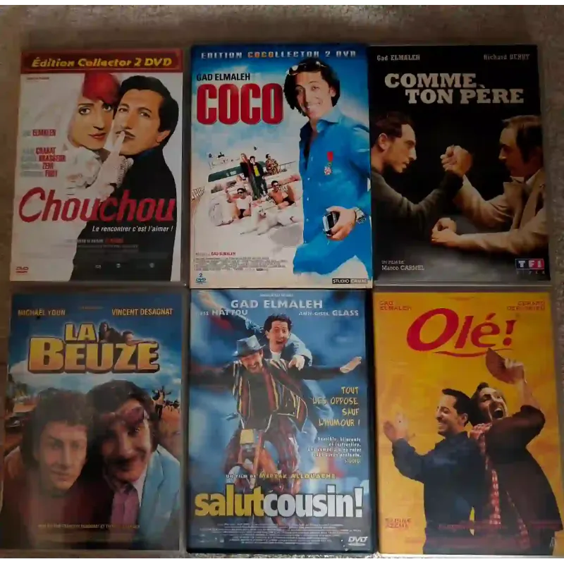 Gad Elmaleh Pack 6 Films 8 DVD Coco Chouchou Olé! Salut cousin Comme ton père La beuze