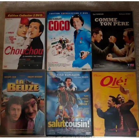 Gad Elmaleh Pack 6 Films 8 DVD Coco Chouchou Olé! Salut cousin Comme ton père La beuze