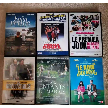 Jacques Gamblin Pack 6 Films DVD Le nom des gens Pédale douce Les enfants du marais Enfin veuve
