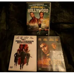 Quentin Tarantino Pack 3 Films DVD Once upon a time in Hollywood Inglourious Basterds Une nuit en enfer