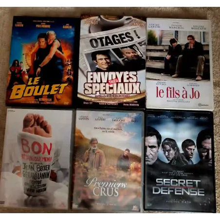 Gérard Lanvin Pack 6 Films DVD Premiers crus Le fils à Jo Le boulet 
Bon rétablissement Secret défense Envoyés spéciaux