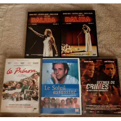 Charles Berling Pack 4 Films 5 DVD Dalida Scènes de crimes Le soleil assassiné Le prénom