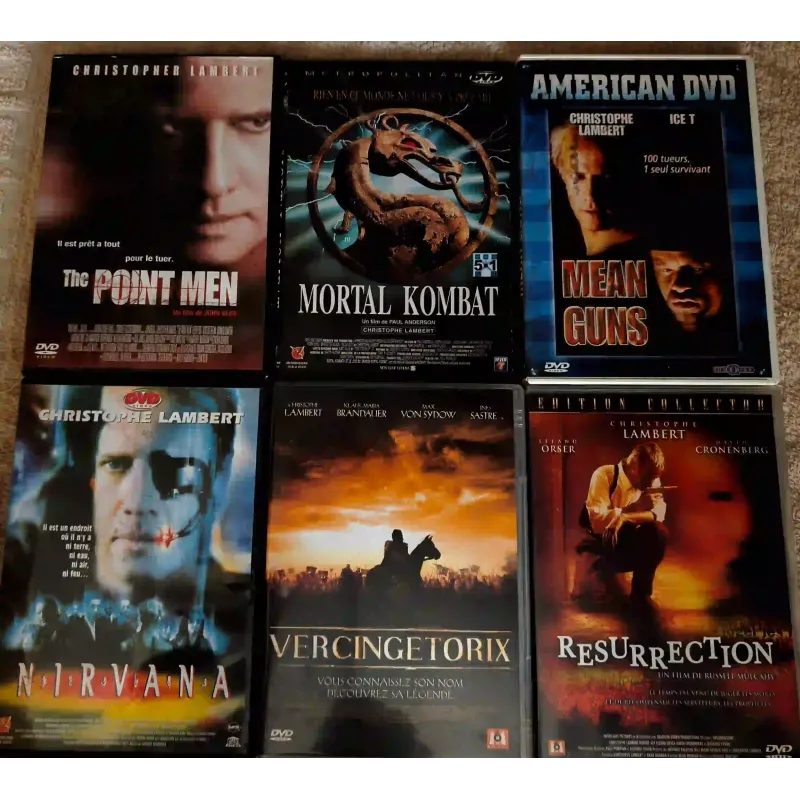 Christophe Lambert Pack 6 Films DVD VF Mean Guns Nirvana Mortal Kombat Résurrection