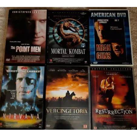 Christophe Lambert Pack 6 Films DVD VF Mean Guns Nirvana Mortal Kombat Résurrection