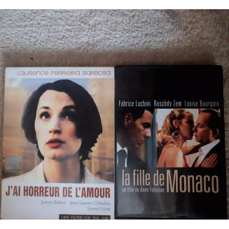 Jeanne Balibar Pack 2 Films DVD J'ai horreur de l'amour  La fille de Monaco