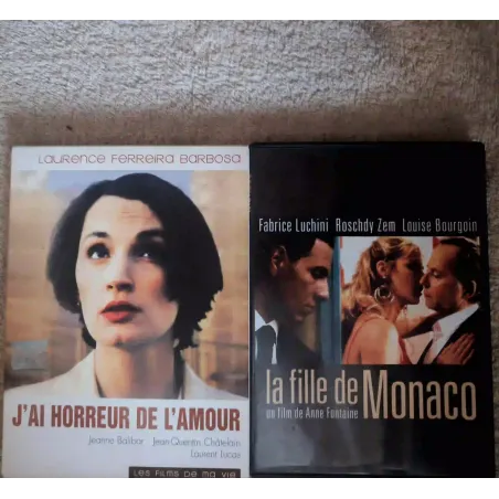 Jeanne Balibar Pack 2 Films DVD J'ai horreur de l'amour  La fille de Monaco