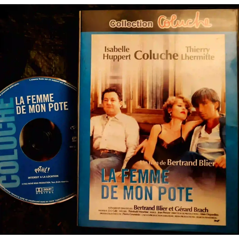 La femme de mon pote - Coluche Huppert Lhermitte Film DVD VF 1983
