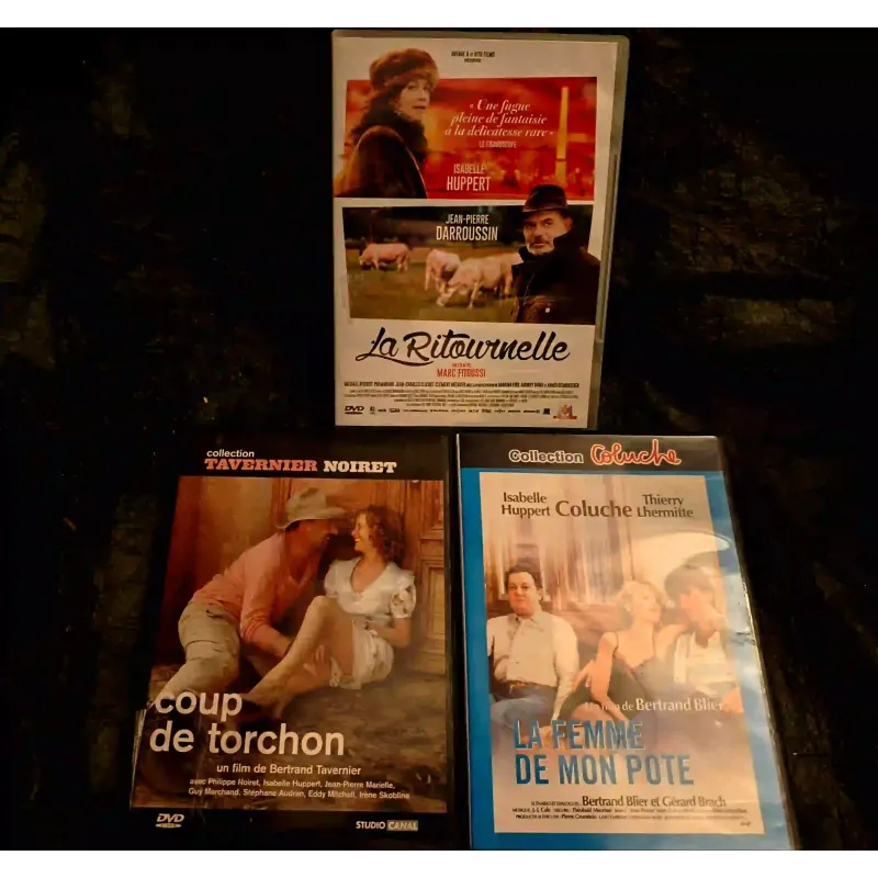 Isabelle Huppert Pack 3 Films DVD VF La femme de mon pote La ritournelle Coup de torchon