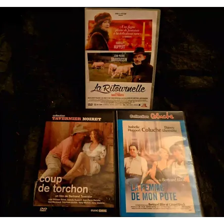 Isabelle Huppert Pack 3 Films DVD VF La femme de mon pote La ritournelle Coup de torchon