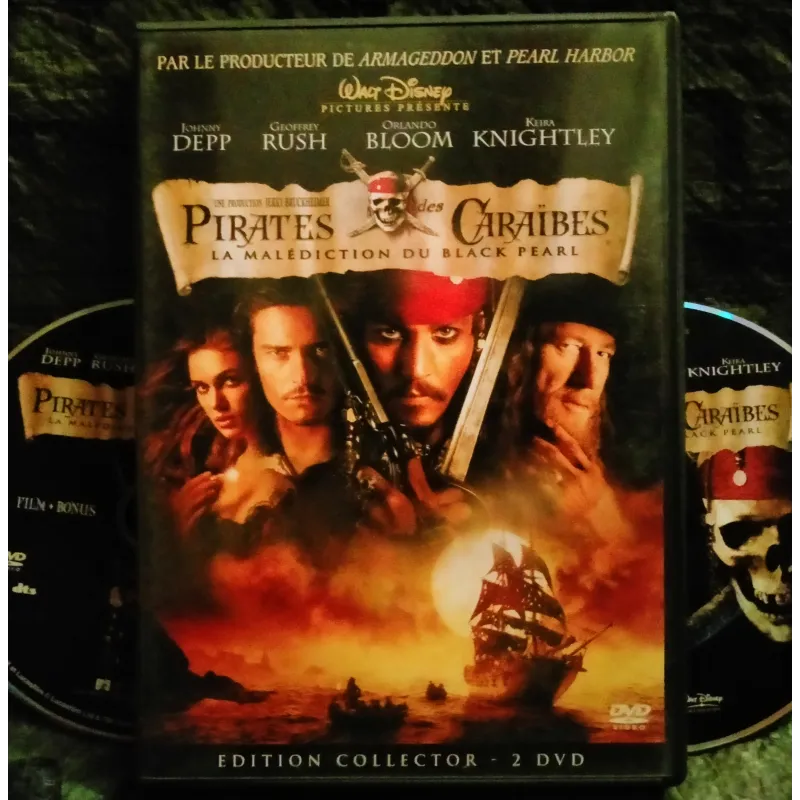 Pirates des Caraïbes : La Malédiction du Black Pearl - Johnny Depp Film collector 2 DVD VF 2003