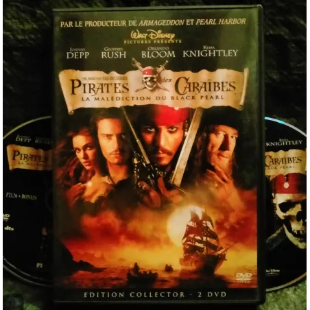 Pirates des Caraïbes : La Malédiction du Black Pearl - Johnny Depp Film collector 2 DVD VF 2003