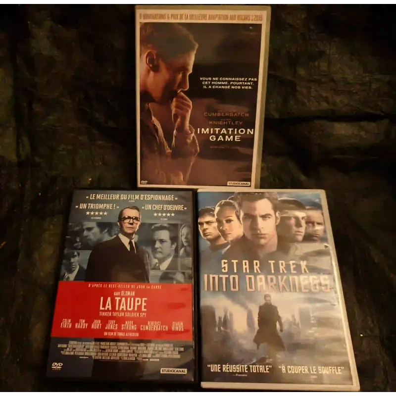 Benedict Cumberbatch Pack 3 Films DVD VF Imitation game La taupe Star Trek into darkness