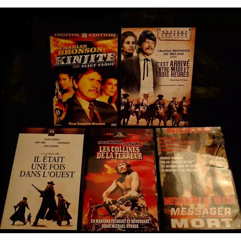 Charles Bronson Pack 5 Films DVD VF Les collines de la terreur Le Messager de la mort C'est arrivé entre midi et trois heures