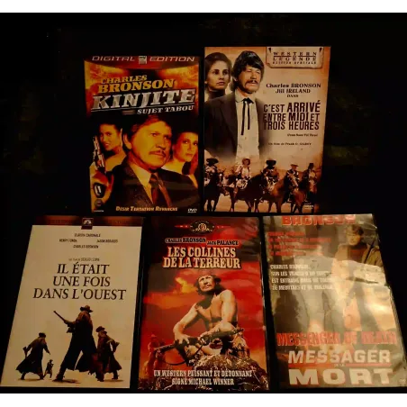 Charles Bronson Pack 5 Films DVD VF Les collines de la terreur Le Messager de la mort C'est arrivé entre midi et trois heures