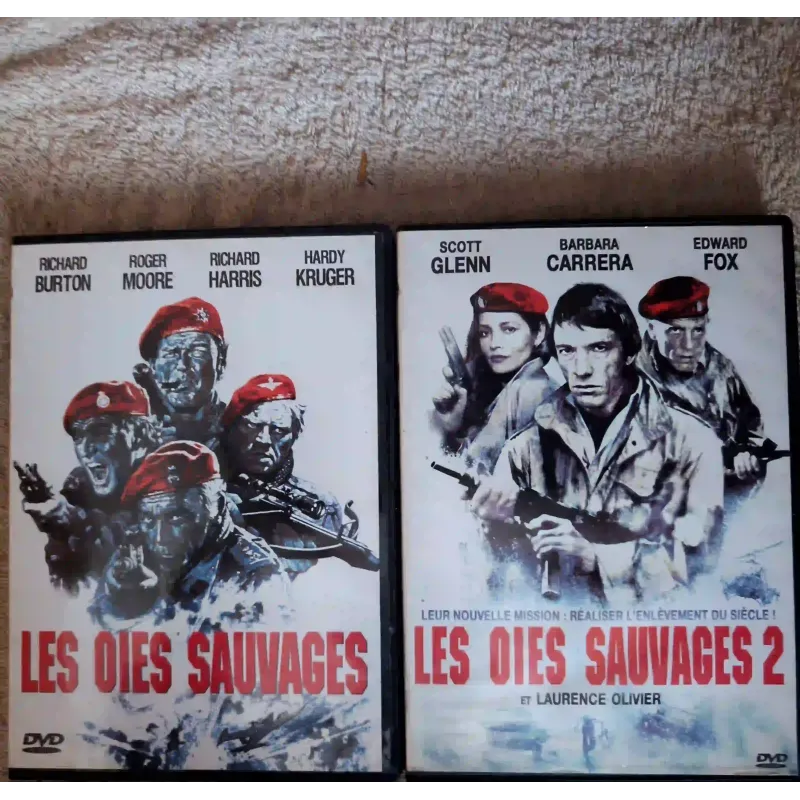 Les oies sauvages 1 et 2 - Pack 2 Films DVD VF Roger Moore Richard Harris Richard Burton