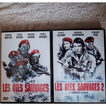 Les oies sauvages 1 et 2 - Pack 2 Films DVD VF Roger Moore Richard Harris Richard Burton