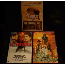 Ernest Borgnine Pack 3 Films DVD Un colt pour trois salopards A l'ouest rien de nouveau Le convoi
