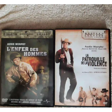 Audie Murphy Pack 2 Films DVD VF L'enfer des hommes La patrouille de la violence