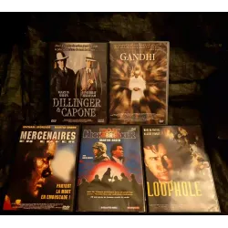 Martin Sheen Pack 5 Films DVD VF Dillinger et Capone Gandhi Loophole Mercenaires en enfer Projet Nightbreaker