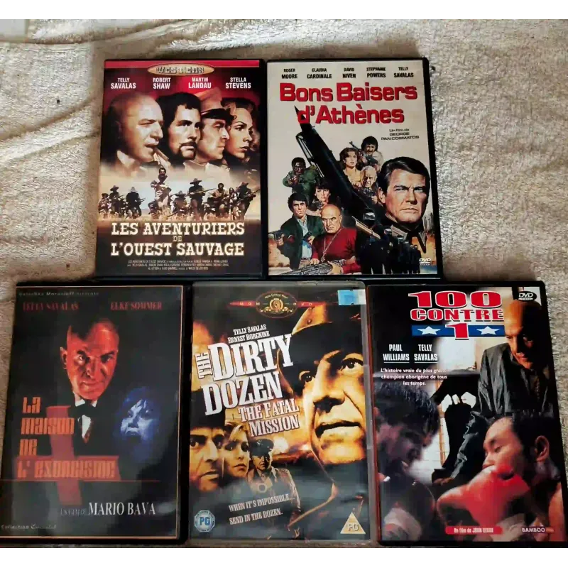 Telly Savalas Pack 5 Films DVD Les 12 Salopards 3 Mission fatale Les aventuriers de l'ouest sauvage Bons baisers d'Arhènes