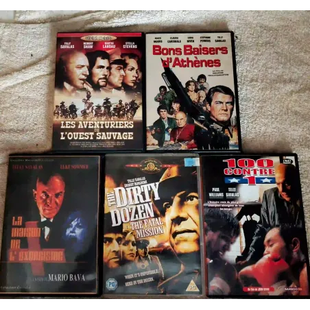 Telly Savalas Pack 5 Films DVD Les 12 Salopards 3 Mission fatale Les aventuriers de l'ouest sauvage Bons baisers d'Arhènes