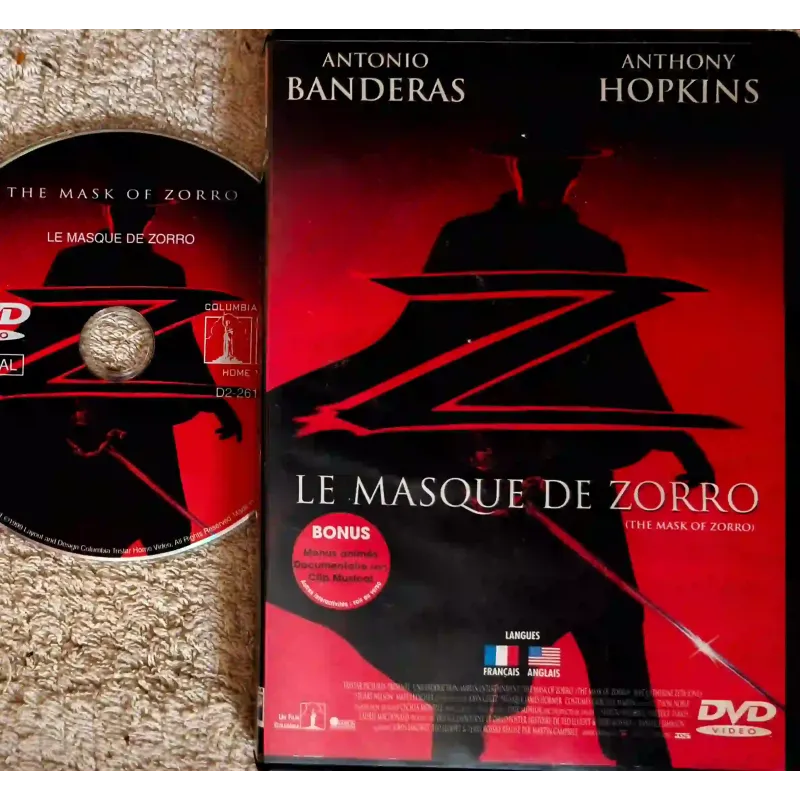 Le masque de Zorro - Banderas Hopkins Zeta-Jones Film DVD VF 1998