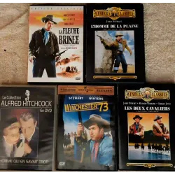James Stewart Pack 5 Films DVD Les deux cavaliers Winchester 73 La flèche brisée L'homme de la plaine L'homme qui en savait trop